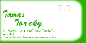 tamas toreky business card